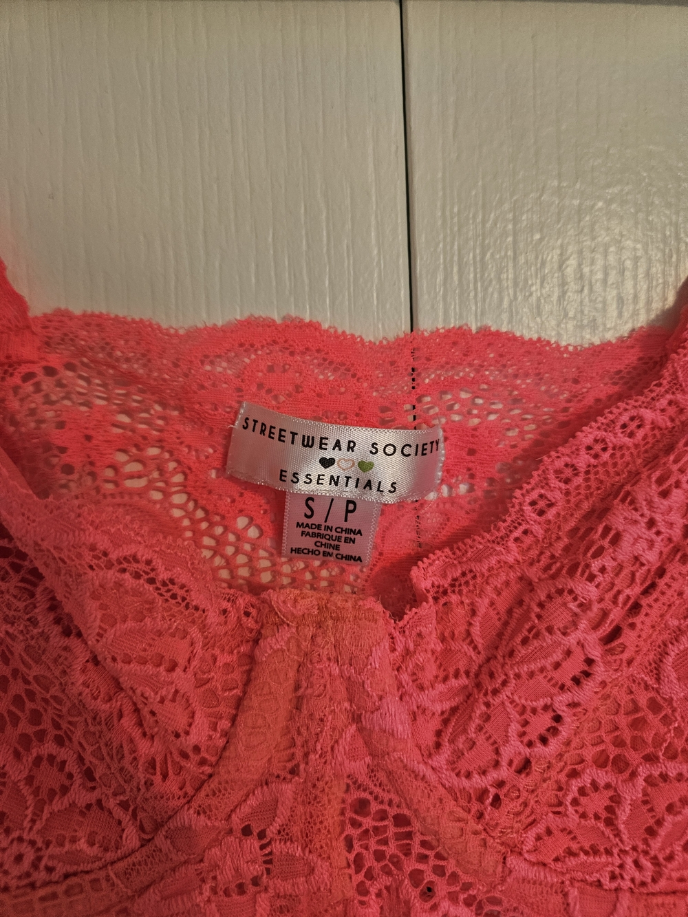 3 For $20 ❤️ Streetwear Society Neon Pink Lace Bralette - Picture 2 of 3